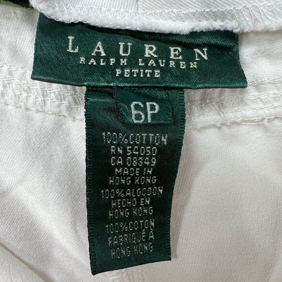 Vintage Ralph Lauren White Classy Women's Summer Cargo Bermuda Shorts / 6 Petite - Picture 9 of 10